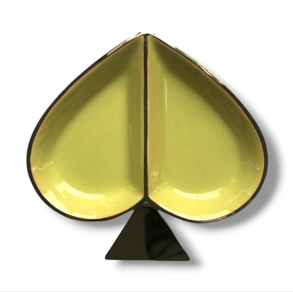 New Kate Spade Jewelry Dish by Lenox Spade Street Citron Yellow Trinket Dish - Picture 2 of 8